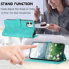 For iPhone 12 mini Tulips Embossed Leather Phone Case with Lanyard(Green)