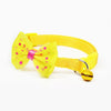 Adjustable Bow Knot Cat & Dog Collar with Bell (Yellow)