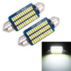 2 PCS 41mm DC12V / 1.5W / 6000K / 100LM 36LEDs SMD-3014 Car License Plate Light / Dome Light, with Decoder