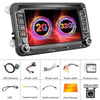 For Volkswagen Q3300KT 7-inch 2+32G Car Multimedia Player Navigation Bluetooth Reversing Integrated Machine Android 10.0, Style:Standard+12Lights Camera