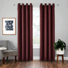 High-precision Curtain Shade Cloth Insulation Solid Curtain, Size:52x84132x213(Wine Red)
