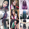 Fashion Color Gradient Individual Braid Wigs Chemical Fiber Big Braids, Length: 60cm(38 Black+Dark Purple+Light Purple)