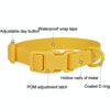 Waterproof Dog Collar, Adjustable, Small (Yellow)