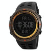 SKMEI 1251 Men Fashionable Outdoor 50m Waterproof Sports Watch Digital Watch with PU Watchband(Coffee)