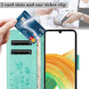For Samsung Galaxy A36 5G Butterfly Flower Pattern Flip Leather Phone Case(Green)