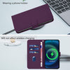 For Samsung Galaxy A56 5G Skin Feel Solid Color Leather Phone Case with Lanyard(Violet)