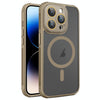 For iPhone 14 Pro Hardware Side Cooling Skin Feel Frosted MagSafe Magnetic Phone Case with Lens Film(Gold)