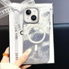 For iPhone 15 Tinfoil Texture MagSafe PC Phone Case(Silver)