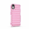 For iPhone XR High Transparency TPU Hybrid PC Airbag Phone Case(Pink)