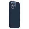 For iPhone 12 Nano Lens Cover Liquid Silicone Phone Case(Titanium Blue)