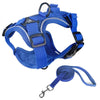Reflective Dog Cat Harness & Lead Set, Small, Blue, Breathable Mesh