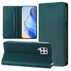 For Samsung Galaxy A22 4G RC01 Dual-Folded Magnetic Suction RFID Leather Phone Case(Dark Green)