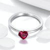 S925 Sterling Silver Ring Heartbeat Fashion Ring, Size:8
