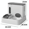 Automatic Pet Feeder & Water Dispenser, Grey & Stainless Steel, 1L/2.8L, Cats & Dogs