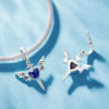 SCC2559 Sterling Silver S925 Temperature Sensitive Discoloration DIY Angel Wings Pendant Accessories