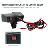 CS-1072B1 Motorcycle Dual USB Charger + Voltmeter with Cigarette Lighter & Cigarette Butts (Black)