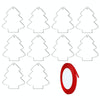 10pcs Clear Acrylic Christmas Decoration Hangers DIY Blank Xmas Tree Ornament With Rope, Style: Christmas Tree