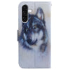 For Samsung Galaxy A26 5G Coloured Drawing Flip Leather Phone Case(White Wolf)