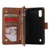 For Galaxy A01 Multifunctional Horizontal Flip Leather Case, with Card Slot & Holder & Zipper Wallet & Photo Frame(Brown)