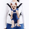 Small Dog Front Carrier Backpack, Breathable Mesh, Blue Denim