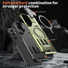 For Samsung Galaxy A05s Shield Frame Holder MagSafe Phone Case(Olive Green)
