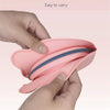 Collapsible Silicone Double Pet Bowl (Pink) - Portable & Anti-Choke