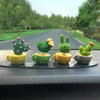 Cute Shaking Head Spring Car Decoration Cake Baking Mini Potted Resin Decoration, Specification: Heart Shape