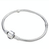 Silver Snake Chain Link Bracelet, Length:18cm(Silver Plated)