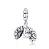 S925 Sterling Silver Smiling Face Sunflower Pendant DIY Bracelet Necklace Accessories