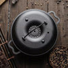 25cm Cast Iron Sukiyaki Pot Roast Sweet Potato Pot Round Barbecue Grill Pan With Lid Turkey Roasting Pan