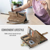 For Samsung Galaxy S25 Ultra 5G CaseMe C30 Card Slots Zipper Wallet Leather Phone Case(Brown)