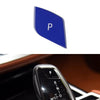 Car Gear Lever Auto Parking Button Letter P Cap for BMW G Chassis Series, Left Driving (Blue)