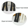 100 PCS No.3 Metal Copper Zipper Pants Placket Zipper, Specification: 19cm(Platinum + White)