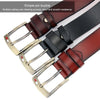 Dandali L8038 Men Casual Retro Pin Buckle Leather Belt Waistband, Length: 115cm (Coffee)