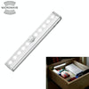 0.8W 10 LEDs White Light Narrow Screen Intelligent Human Body Sensor Light LED Corridor Cabinet Light, USB Charging Version