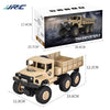 JJR/C 1:18 2.4Ghz 4 Channel Remote Control Dongfeng 8 Six-wheeled Armor Truck Vehicle Toy(Yellow)