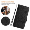 For Samsung Galaxy A56 5G Embossed Rose RFID Anti-theft Leather Phone Case(Black)