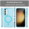 For Samsung Galaxy S23 5G MagSafe Frosted Translucent TPU + PC Full Coverage Phone Case(Blue)