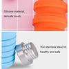 500ml Outdoor Sports Silicone Telescopic Cup Portable Foldable Travel Water Kettle(Purple Handle Lid)