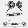 Car Double-head Hose Seat Fan with Light(Black)