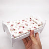 1:12 Mini House Toy Simulation Bedroom White Single Bed(White)