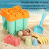 13pcs /Set Outdoor Castle Beach Toy Bucket Child Play House Cartoon Play Sand Dredging Tool(Yellow)