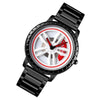 SKMEI 1634 Men Waterproof Watch Fashion Quartz Watch(White Steel Belt)