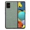 For Samsung Galaxy A51 5G Carbon Fiber Texture Leather Back Cover Phone Case(Green)