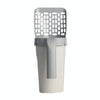 Cat Litter Scoop with Bin, Self-Cleaning, Grey/White