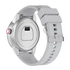 R6 1.32 inch Round Screen 2 in 1 Bluetooth Earphone Smart Watch, Support Bluetooth Call / Health Monitoring(Silver Silicone Strap)