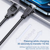 USAMS US-SJ565 8 Pin Fast Charing Data Cable with Light, Length: 1.2m(Black)