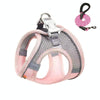 Cool Mesh Dog Harness with Leash, Pink, S (Breathable, Reflective)