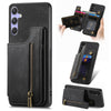 For Samsung Galaxy S25 Ultra 5G Retro Leather Zipper Wallet Back Phone Case(Black)