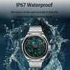 MT55 1.43 inch AMOLED HD Screen Ultra-thin Smart Call Health Watch, Leather Strap(Silver Brown)
